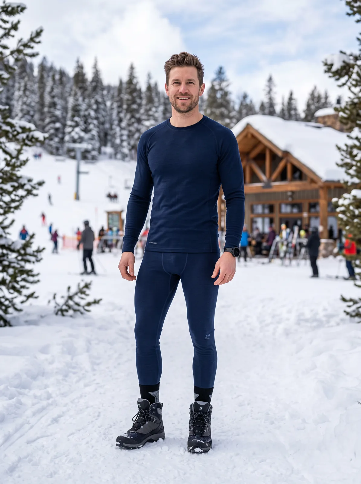 Men Ski Base Layer