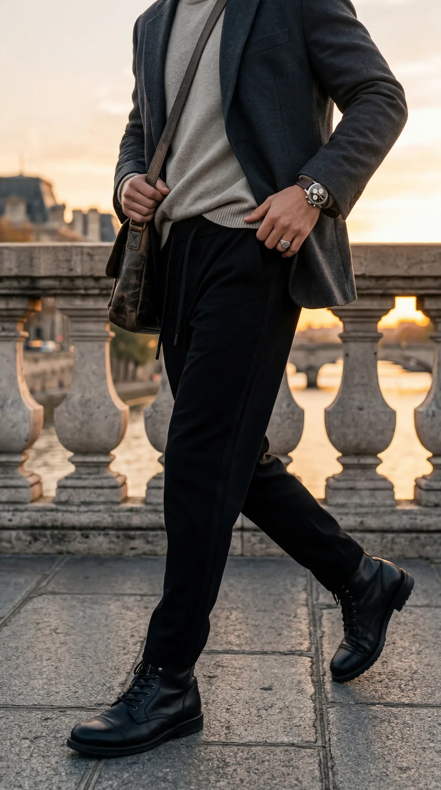 Men Black City Jogger